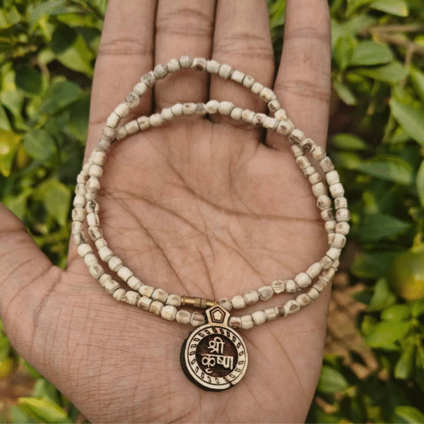Shri Krishan Name Locket Pure Tulsi Kanthi Mala | Original Tulasi Neckless From Vrindavan (PC : 118)