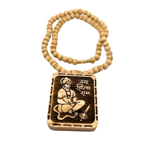 Shri Hanuman Ji Tulsi Locket Bhaktmal Kanthi Mala Length 55cm (PC: 126)