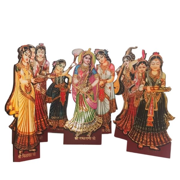 Shri Radharani and Ashtsakhi Cardboard cutout (PC : 720)