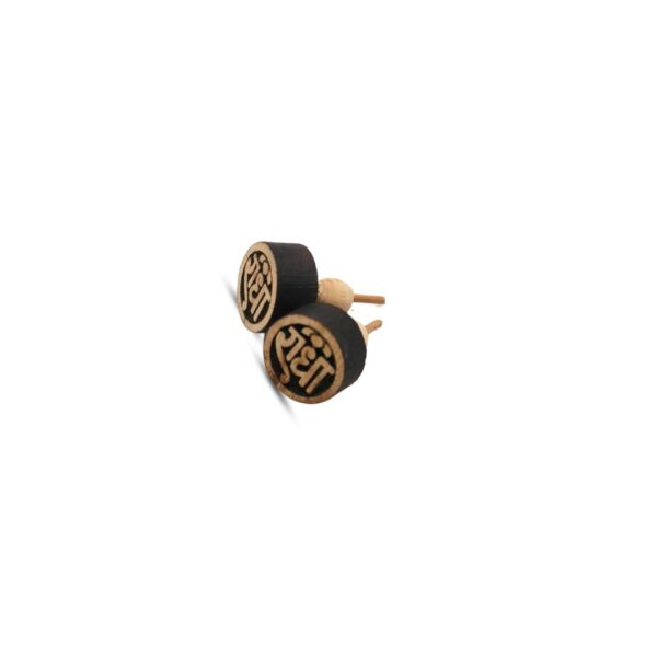 Radha Naam Round Tulsi Eartops (PC : 414) - Image 2