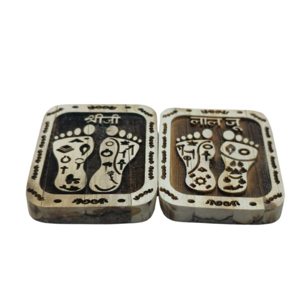 A Pair Of Shri RadhaKrishn Charan Paduka Of Pure Tulsi Wood (PC : 303) - Image 4