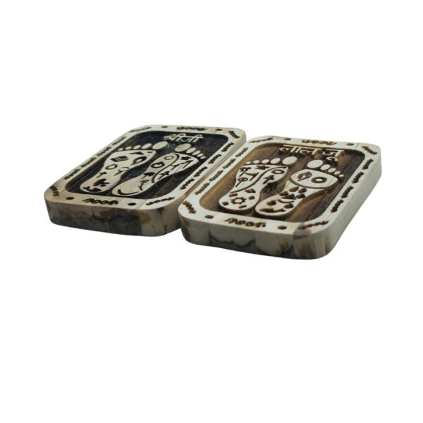 A Pair Of Shri RadhaKrishn Charan Paduka Of Pure Tulsi Wood (PC : 303) - Image 5