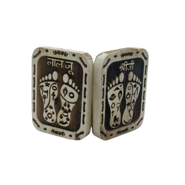 A Pair Of Shri RadhaKrishn Charan Paduka Of Pure Tulsi Wood (PC : 303) - Image 3