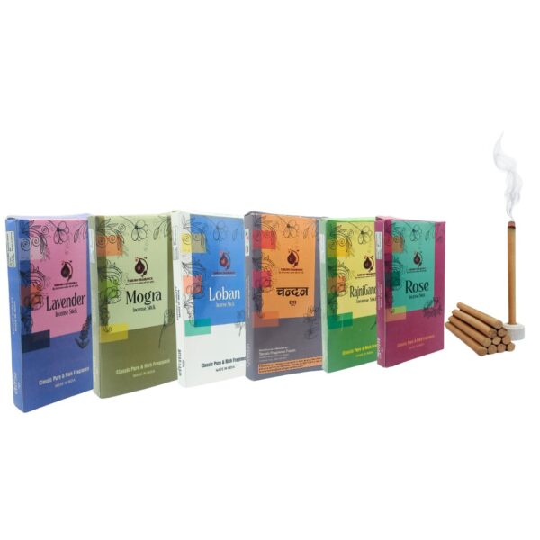 High Quality Dhoop Sticks For Thakur Ji Sewa in Set Of 6 Fragrances (PC : 802)