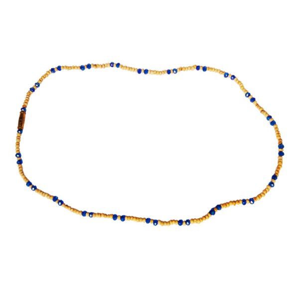 Small Blue Cristal Designer Small Beads Tulsi Kanthi Mala 42cm (PC : 122) - Image 2