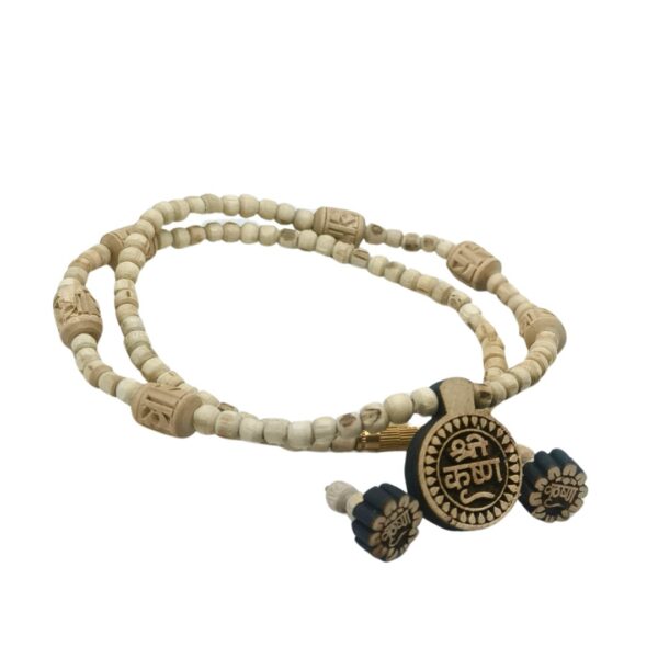 A Set Of Shri Krishna Naam Tulsi Mala With Krishn Naam Tulsi Eartops (PC : C2) - Image 3
