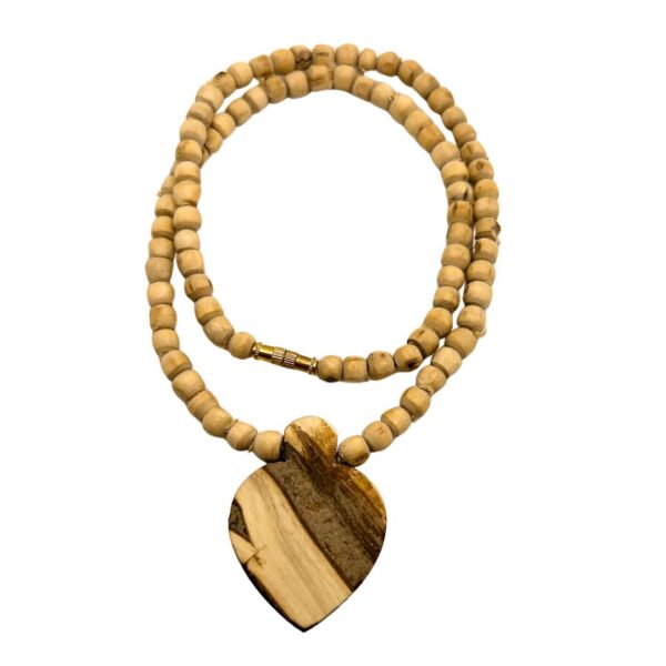 Shri Radha Naam Paan Shape Tulsi Locket Kanthi Mala Length 45cm (PC: 129) - Image 2