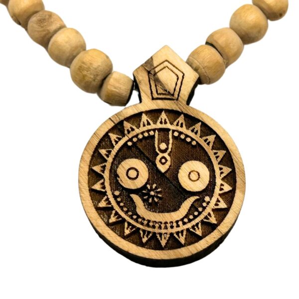 Shri Jagannath Ji Tulsi Locket Kanthi Mala Length 48cm (PC: 131) - Image 4