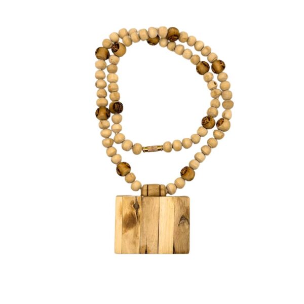 Shri Radha Tulsi Locket Bhaktmal Kanthi Mala With Radha Naam Beads Length 60cm (PC: 125) - Image 2