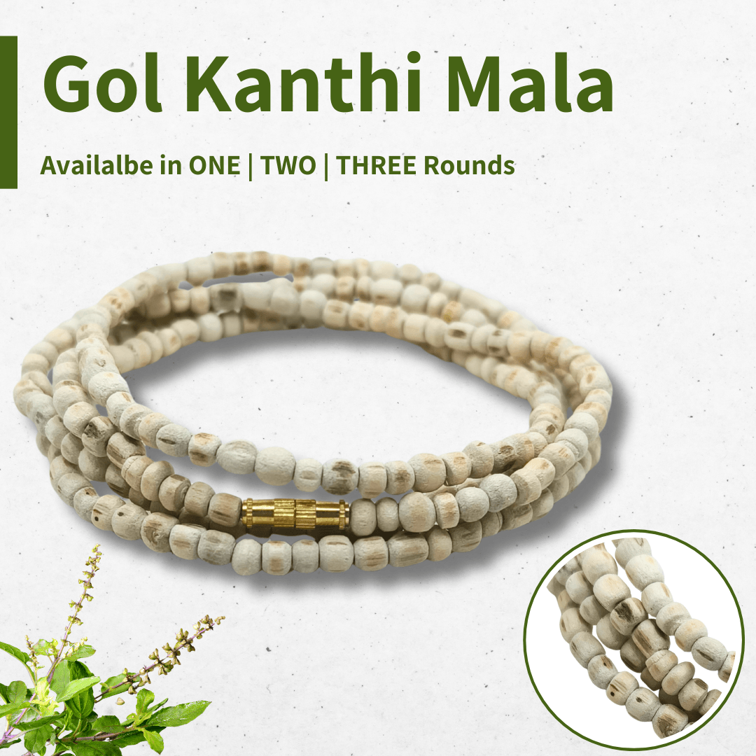 Gol Pure Tulsi Kanthi Mala – Made in Vrindavan (Size: 40, 70, 120cm) | RadheKrishnaWorld