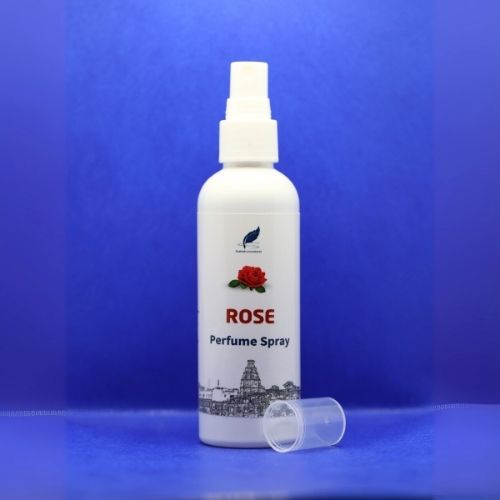 Rose Perfume Spray – Long Lasting Natural Fragrance | 100ml Bottle – Made in Vrindavan by RadheKrishnaWorld