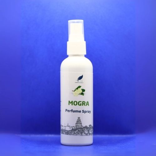 Mogra Perfume Spray – 100ml Natural Long Lasting Fragrance | Made in Vrindavan by RadheKrishnaWorld