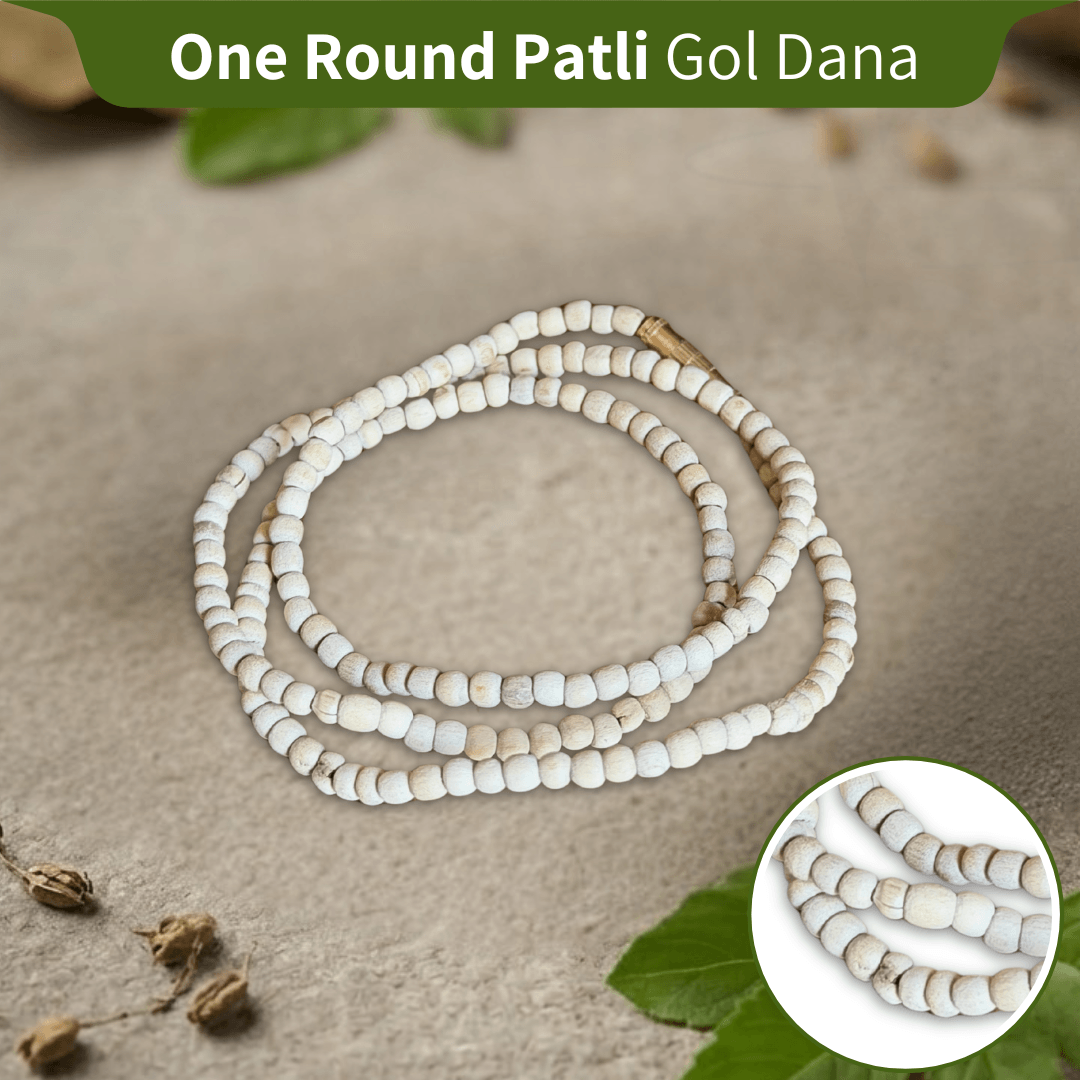 One Round Patli Gol Dana Pure Tulsi Kanthi Mala
