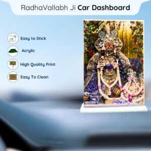Shri Radhavallabh Ji Acrylic Car Dashboard