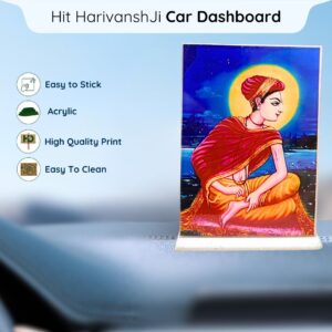 Shri Harivansh Ji Acrylic Car Dashboard Photo Stand – 9×6 cm