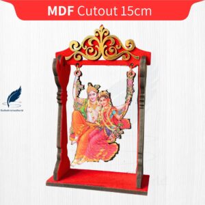 Shri RadhaKrishna On Swing MDF Cutouts