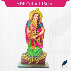 Shri Radharani Standing in Green Dress MDF Cutout