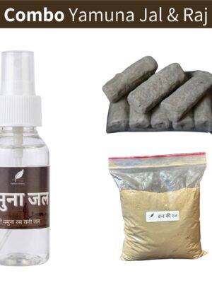 RadheKrishnaWorld Authentic Vrindavan Spiritual Combo | Shri Yamuna Jal, Braj Raj Powder & Tilak Sticks