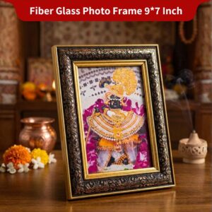 Shri Radha Raman Ji Golden Photo Frame