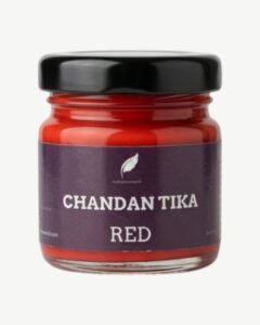 Red Chandan Tika Liquid Kesar Yukt (30g) | Premium Saffron Blended Red Tilak