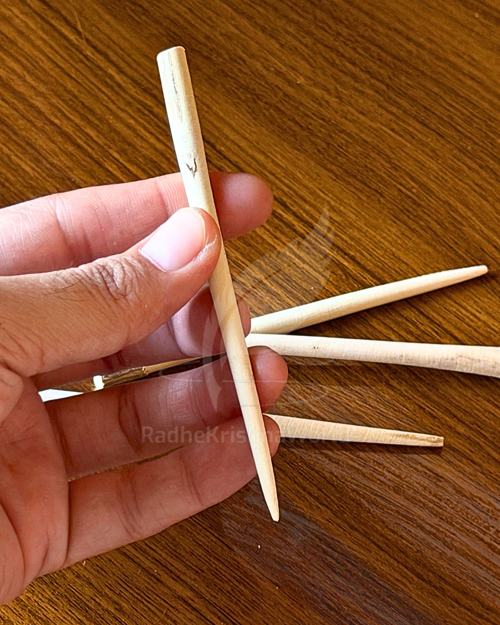 Original Handmade Tulsi Stick for Applying Tilak (4 Inch Pack of 1 ) | Sourced from Vrindavan Premium Vaishnav Tilak Shringar Essential - Image 2