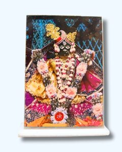 Shri Baanke Bihari Ji Acrylic Car Dashboard Photo Stand – 9×6 cm