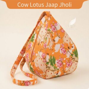 Cow Printed Cotton Premium Side Chain Japa Bag Jaap Jholi in Multicolor Variation | Sacred Bead Bag for Meditation