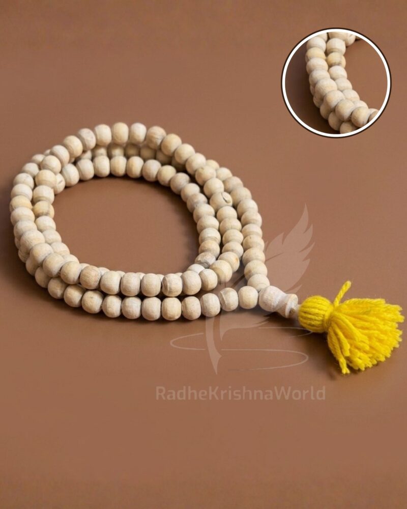 Bina Ganth Wali Original Tulsi Jaap Mala (108 Beads) | 10mm Premium Finishing | Smooth Flow Sacred Basil Beads
