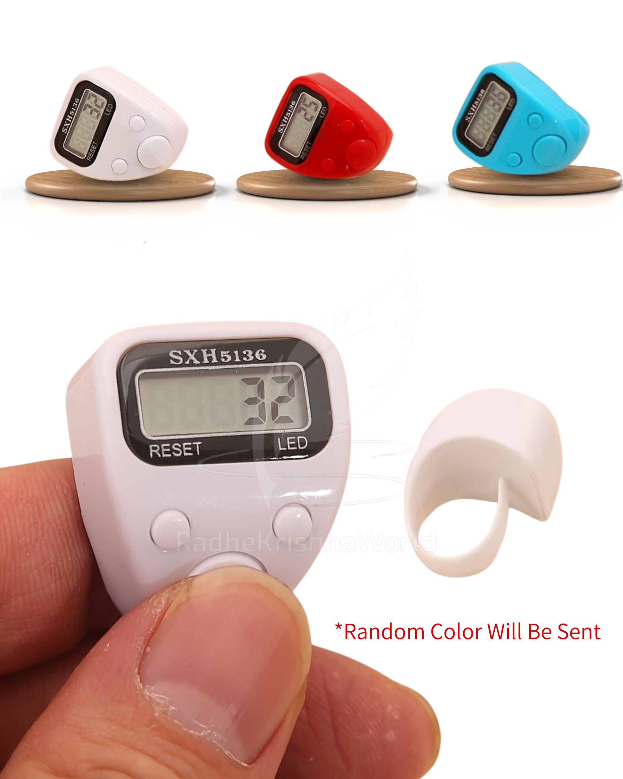 LED Ring Jaap Counter – Finger Tally Counter for Mantra Chanting, Meditation & Night Japa