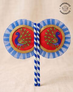 Hand Made Fan Pair for Thakur Ji Sewa