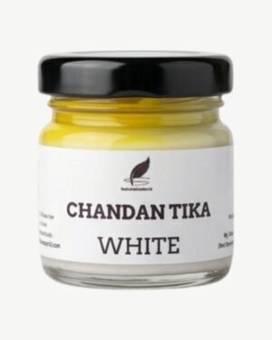 White Gopi Chandan Tika Liquid Kesar Yukt (30g) | Premium Saffron Blended Safed Tilak