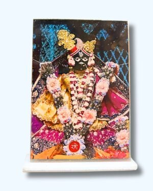 Shri Baanke Bihari Ji Acrylic Car Dashboard Photo Stand – 9×6 cm
