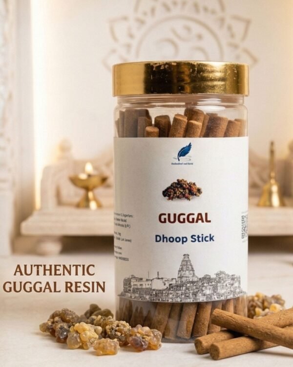 Guggal Dhoop Stick Made in Vrindavan – Natural Guggal Fragrance 150g | RadheKrishnaWorld