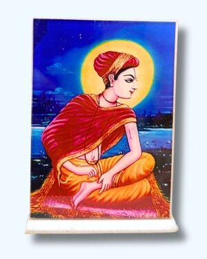 Shri Harivansh Ji Acrylic Car Dashboard Photo Stand – 9×6 cm