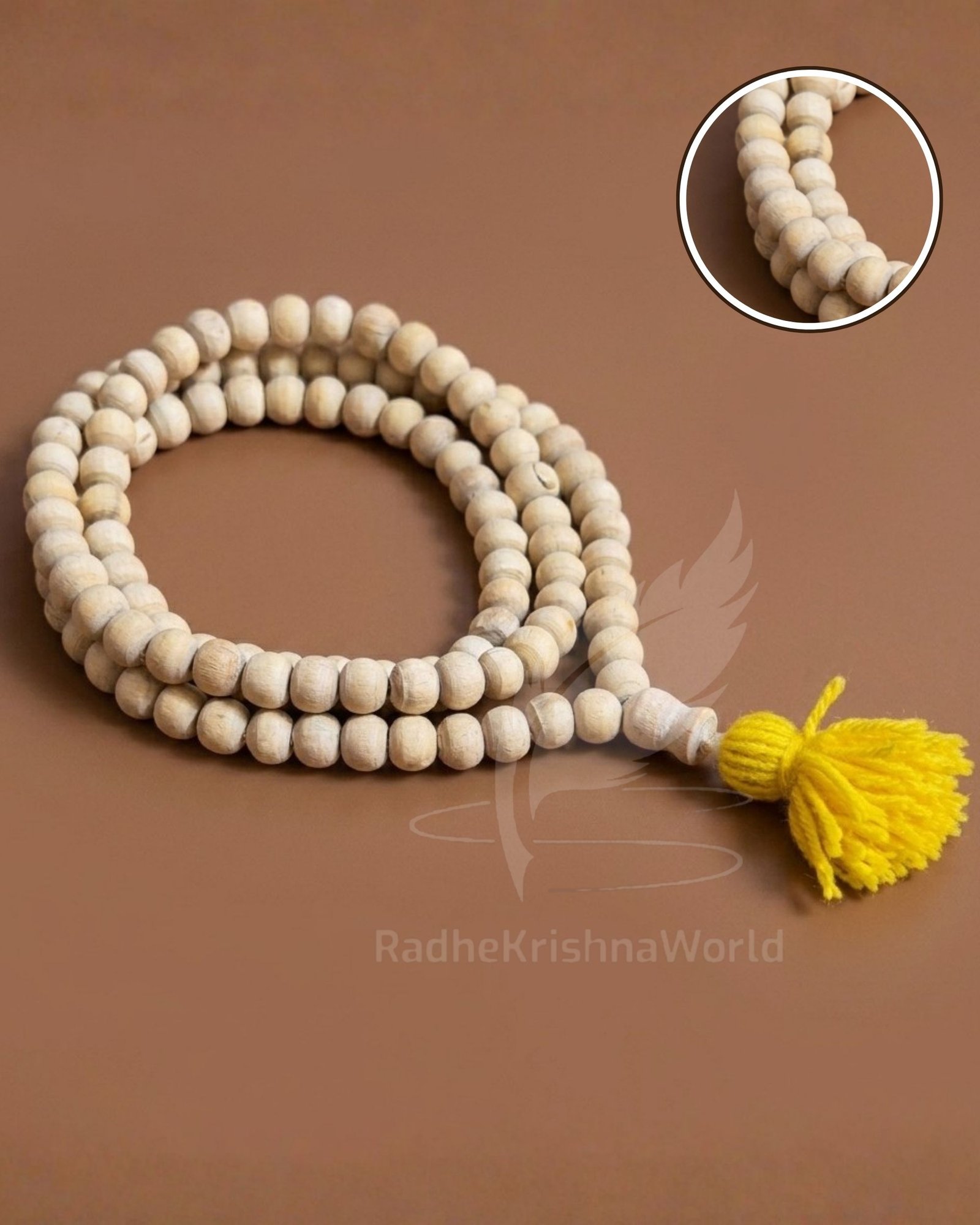 Bina Ganth Wali Original Tulsi Jaap Mala (108 Beads) | 10mm Premium Finishing | Smooth Flow Sacred Basil Beads