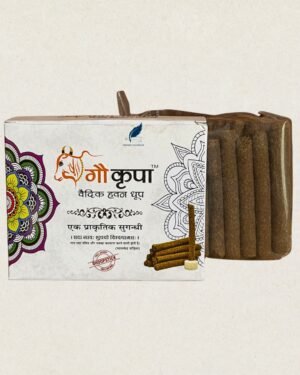 Handmade Cow Dung Dhoop Sticks (40 Pcs) | Gau Kripa Vedic Hawan Dhoop | Made in Mathura-Vrindavan