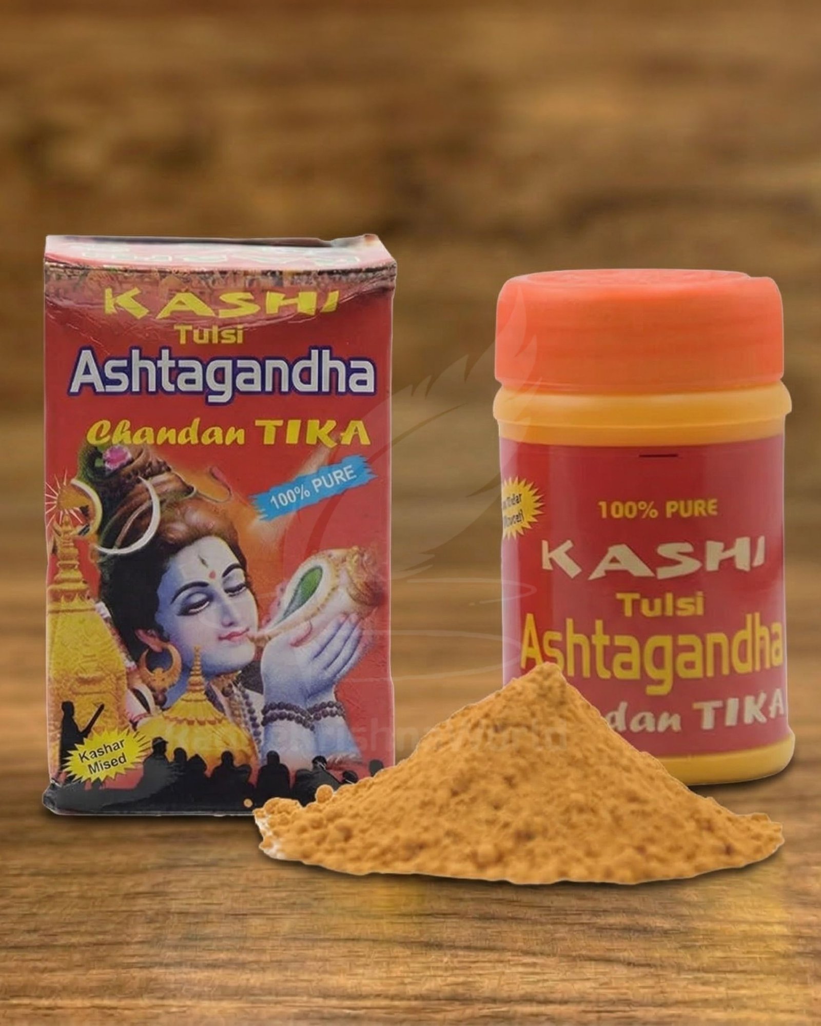 Kashi Ashtagandh Chandan Tilak Powder (125g) | Sacred 8-Herb Fragrance for Puja