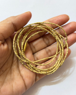 Pure original tiny beads three round Tulsi Kanthi Mala 120cm length handcrafted in Vrindavan