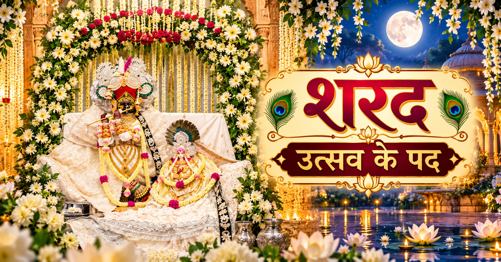शरद उत्सव श्री राधा वल्लभ मंदिर वृंदावन - शरद पूर्णिमा